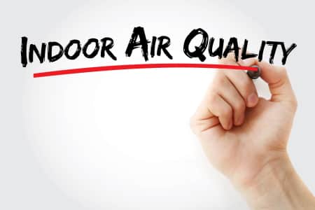 Indoor air quality, written and  underlined