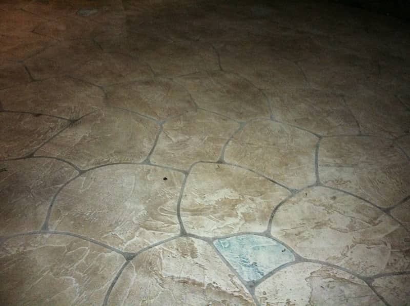 clean tiled patio